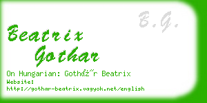 beatrix gothar business card